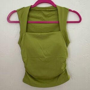 Women’s Square Neck Tank Top in Olive Green